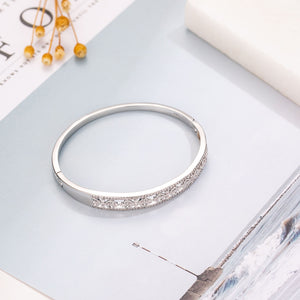 Simulated Diamond Bangle Bracelets