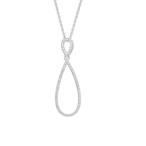 Austrian Cubic Zirconia Water Drop Pendant Necklace