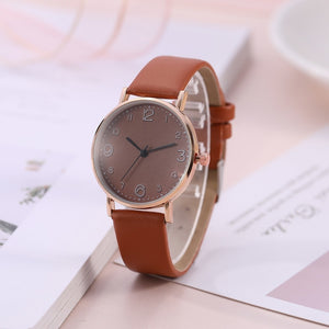 Luxury Leather Band Wrist Watch